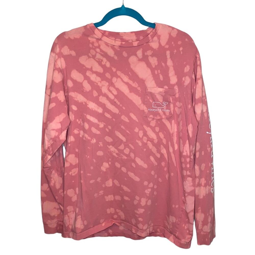 Vineyard Vines Bleached Tie-Dye Long Sleeve Tee Size Medium